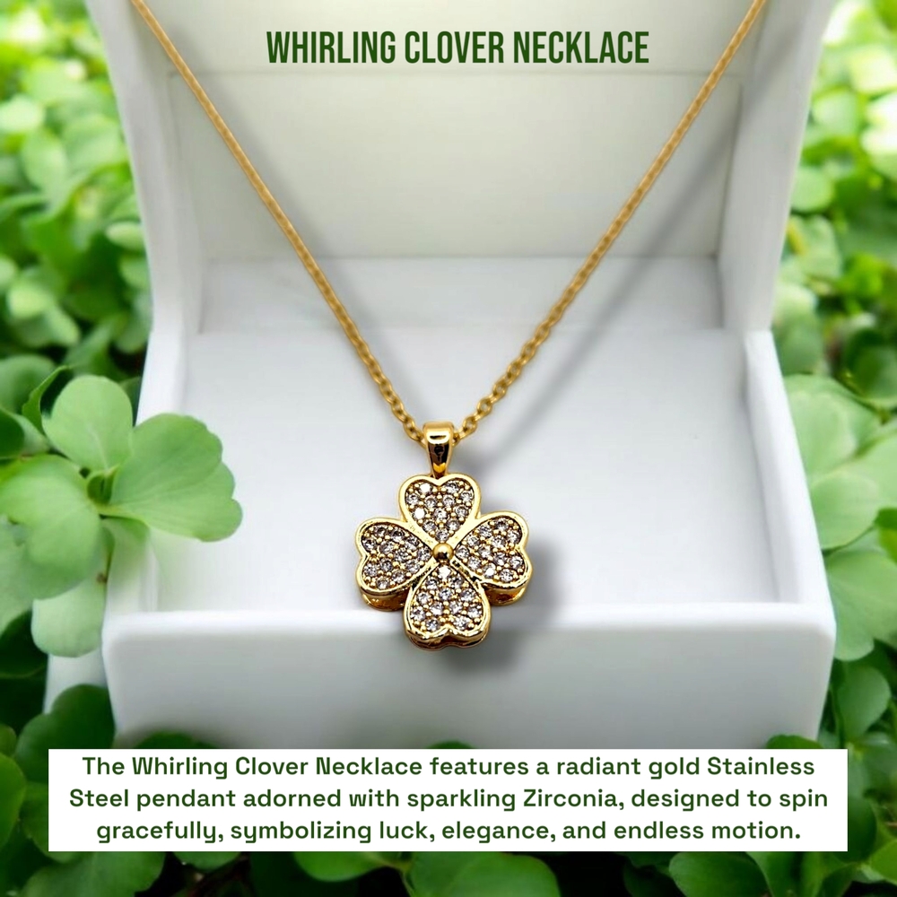 Whirling Clover Necklace in Gold by [Brand]